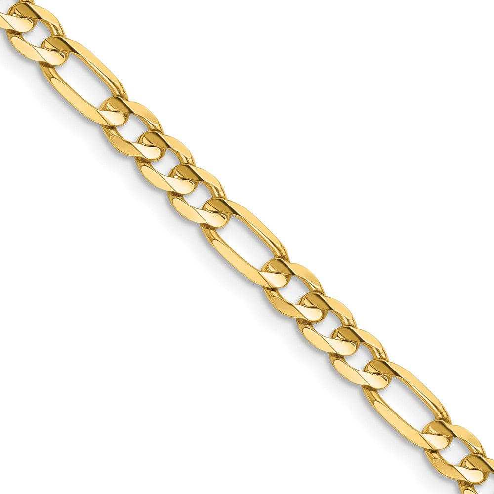 14K 20 inch 4.5mm Concave Open Figaro with Lobster Clasp Chain