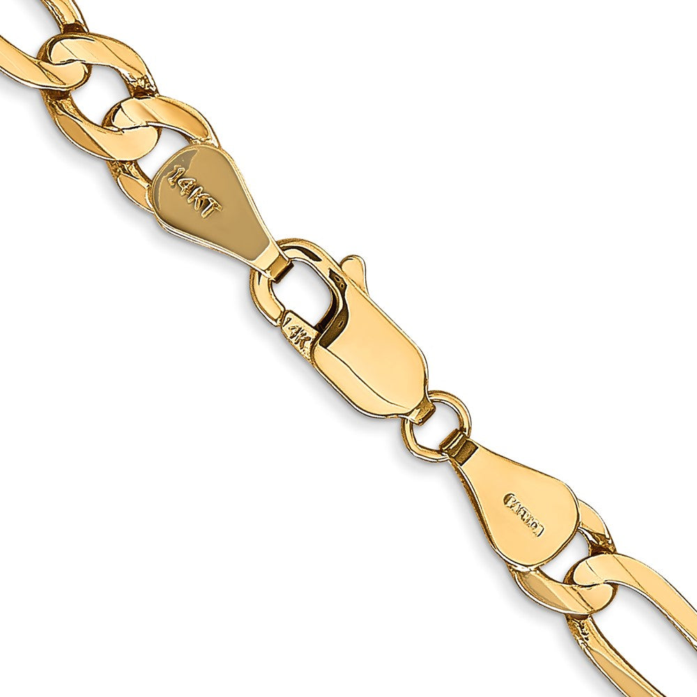 14K 18 inch 5.5mm Concave Open Figaro with Lobster Clasp Chain