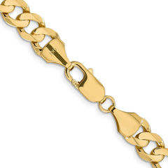 14K 28 inch 8.75mm Concave Open Figaro with Lobster Clasp Chain