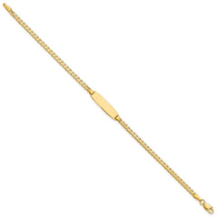 14k Curb Link ID Bracelet