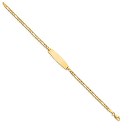 14k 3.0mm Figaro ID Bracelet