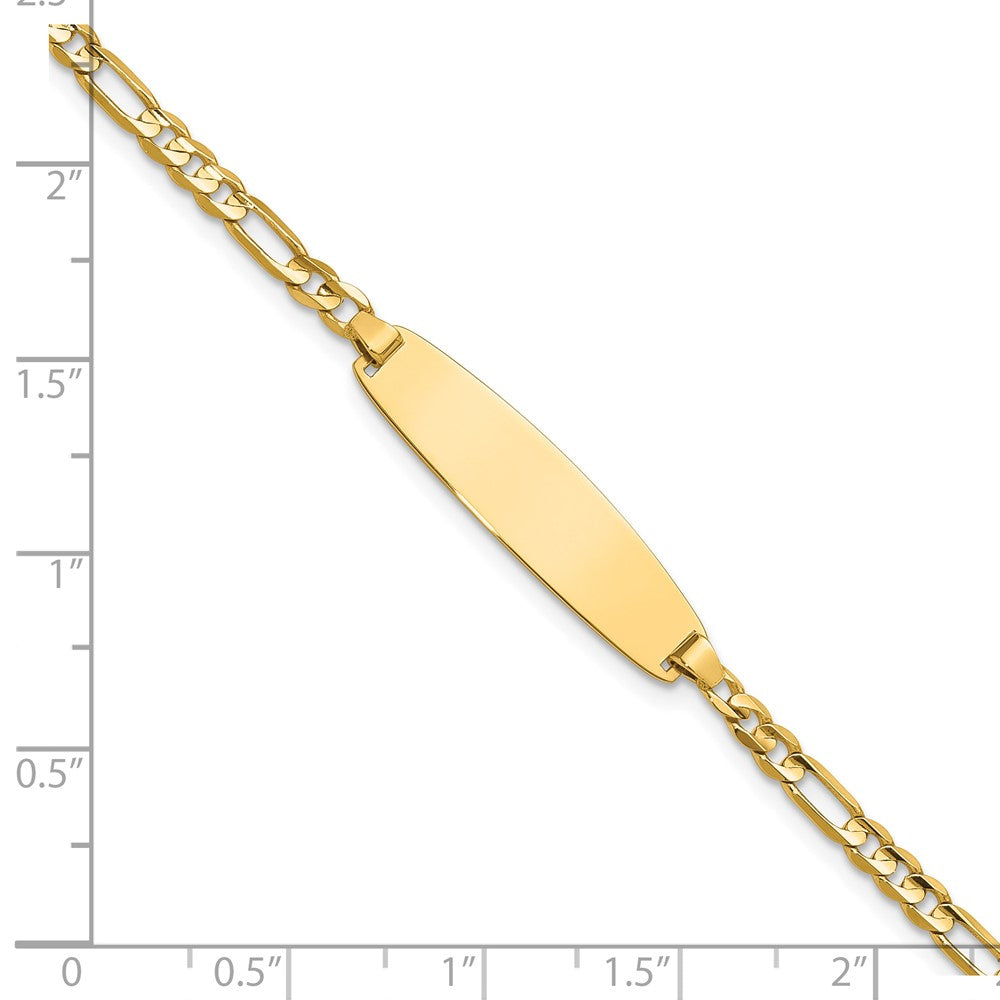 14k 3.0mm Figaro ID Bracelet