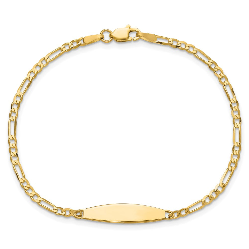 14k Figaro Link ID Bracelet