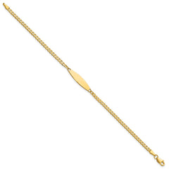14k Curb Link ID Bracelet