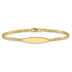 14k Curb Link ID Bracelet