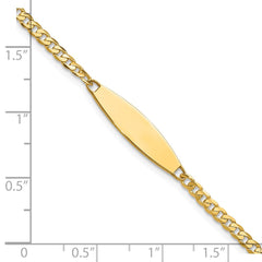 14k Curb Link ID Bracelet