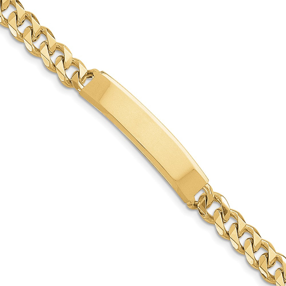 14k Hand-polished Curb Link ID Bracelet (Per Inch)