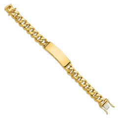 14k Hand-polished Curb Link ID Bracelet (Per Inch) - 2