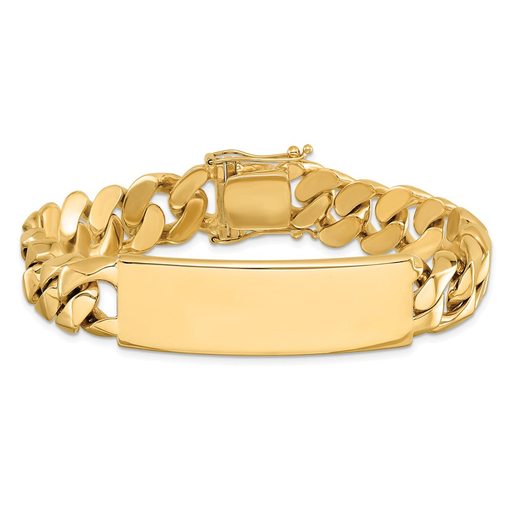 14k Hand-polished Curb Link ID Bracelet
