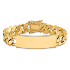 14k Hand-polished Curb Link ID Bracelet