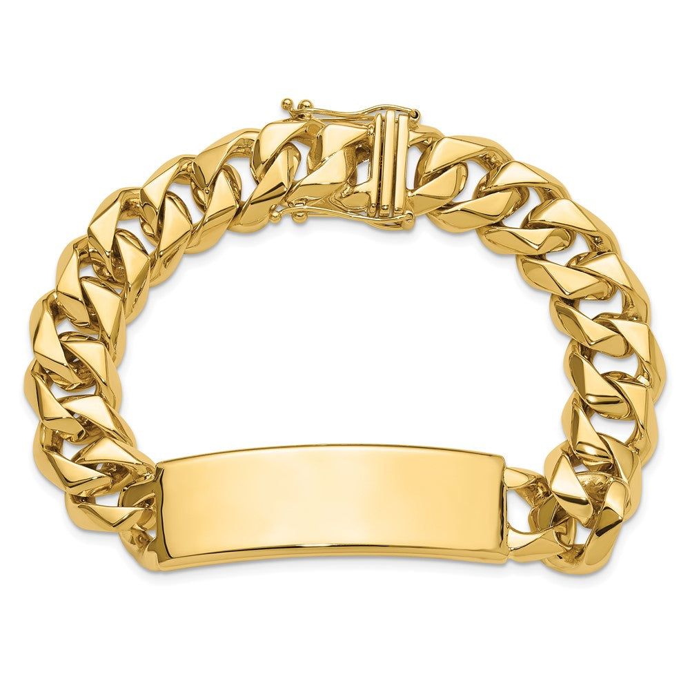 14k Hand-polished Curb Link ID Bracelet