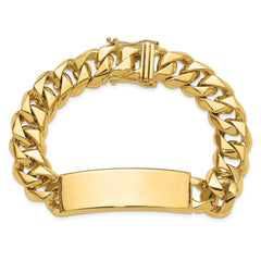 14k Hand-polished Curb Link ID Bracelet