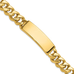 14k Hand-polished Curb Link ID Bracelet (Per Inch) - 2