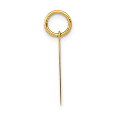 14k Medium Polished Number 1 Charm - 2