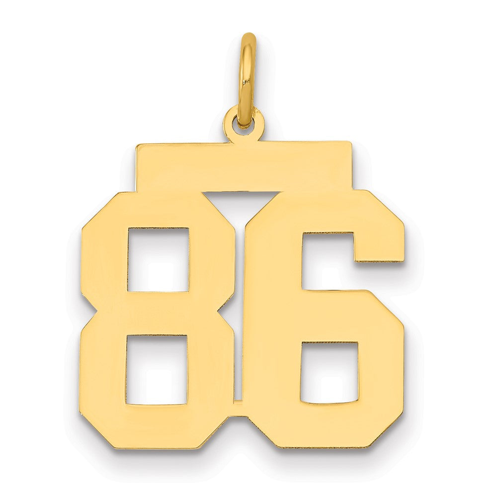 14k Medium Polished Number 86 Charm