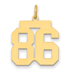 14k Medium Polished Number 86 Charm