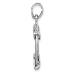 Sterling Silver Rhodium-plated Polished and Antiqued Medieval Coin Pendant - 2