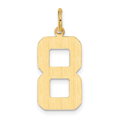 14k  Large Polished Number 8 Charm
