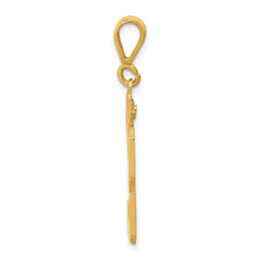 14k Large Polished Number 33 Charm