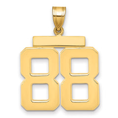 10k Large Polished Number 88 Charm