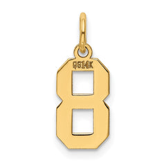 14k Small Polished Number 8 Charm