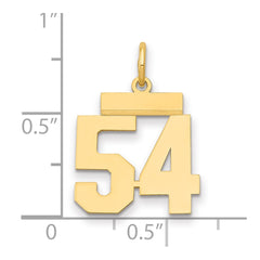 14k Small Polished Number 54 Charm - 2