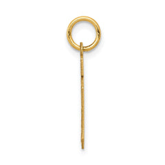 14k Small Satin Number 10 Charm