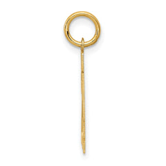 14k Small Satin Number 24 Charm