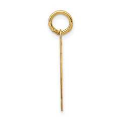 14k Small Satin Number 62 Charm