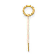 14k Small Satin Number 91 Charm