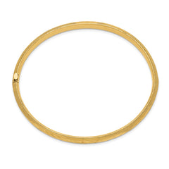 14k 4/16 Laser Cut Hinged Bangle Bracelet