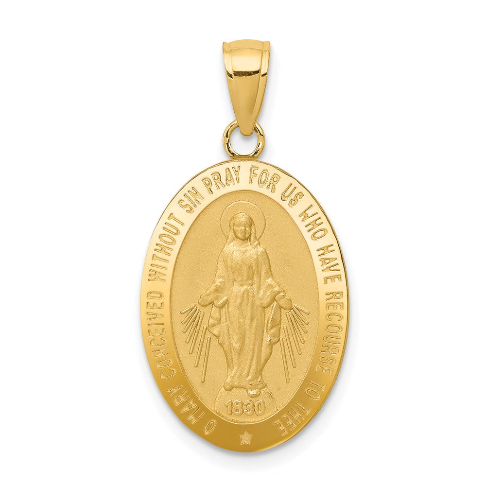 14k Miraculous Medal Pendant - 7