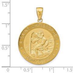 14k Saint Christopher Medal Pendant - 4