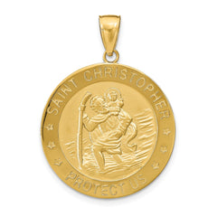14k Saint Christopher Medal Pendant - 4