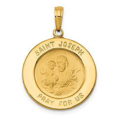 14k Saint Joseph Medal Pendant - 2