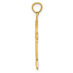 14k Fleur De Lis Cross Pendant - 3
