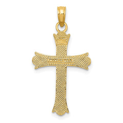 14k Fleur De Lis Cross Pendant - 3