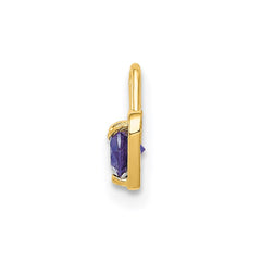 14ky June Synthetic Birthstone Heart Charm