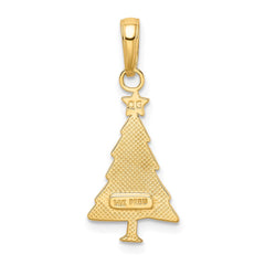 14k Polished Christmas Tree Pendant