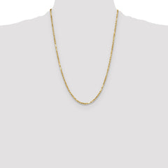 14k 2.75mm D/C Milano Rope Chain