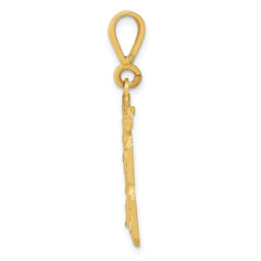 14k Medium Diamond-cut Number 13 Charm