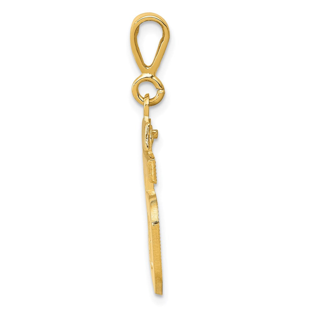 14k Medium Polished Number 55 Charm