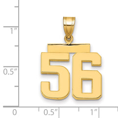 14k Medium Polished Number 56 Charm