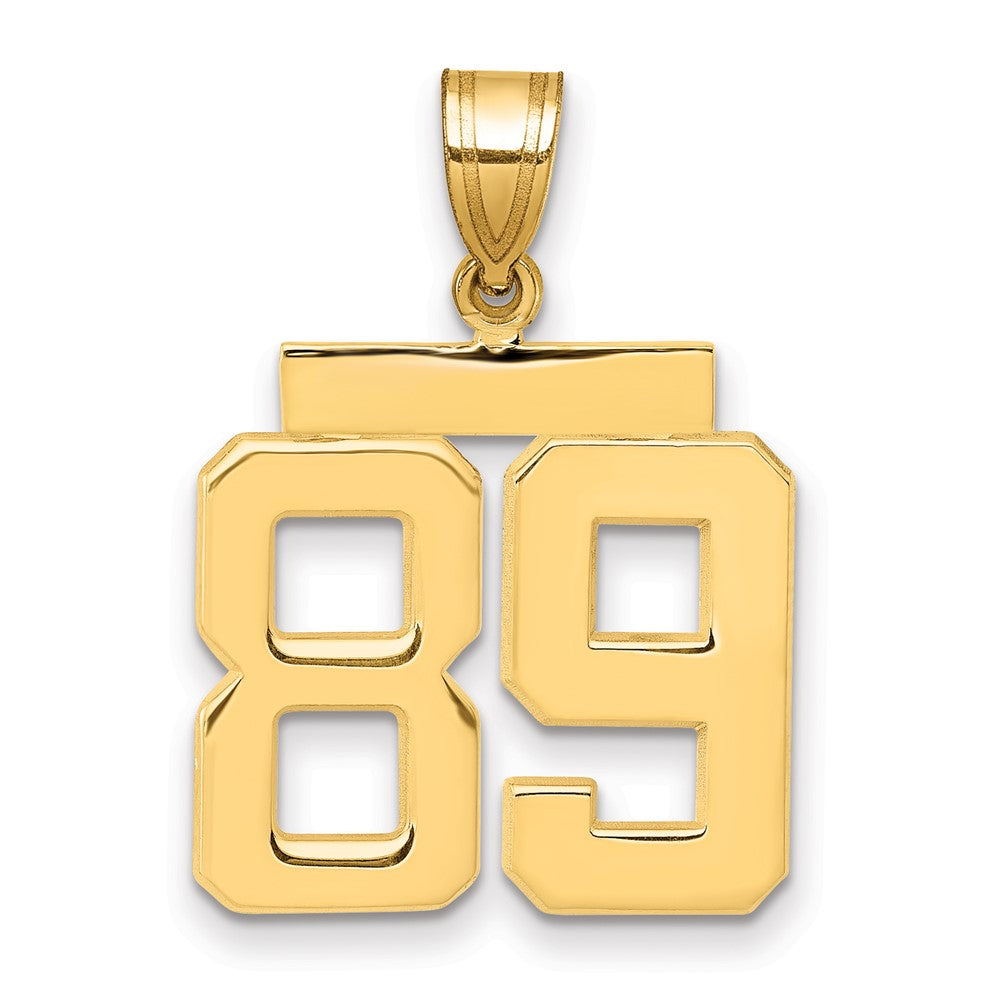 14k Medium Polished Number 89 Charm - 2
