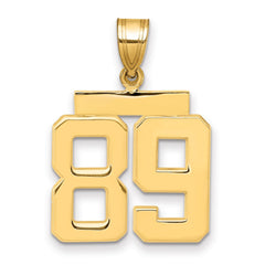 14k Medium Polished Number 89 Charm - 2