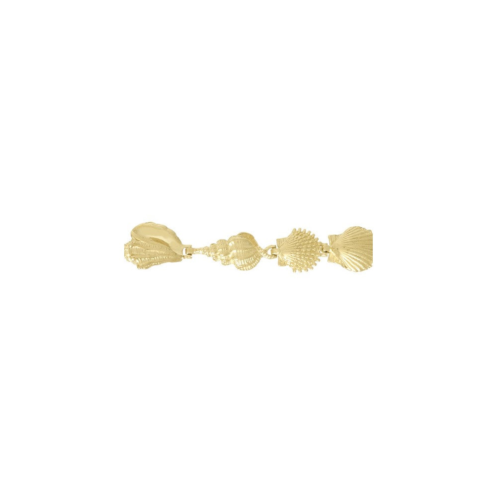 14kw 8 ASSORTED SHELL LINK BRACELET