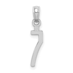 14kw Polished Number 7 Pendant - 2