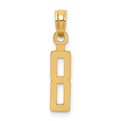 14k Polished Number 86 Pendant