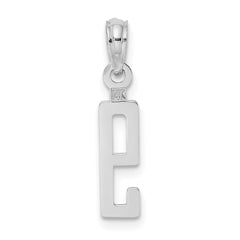 14kw Polished Number 9 Pendant