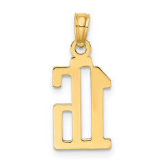 14k Polished Number 16 Pendant - 2